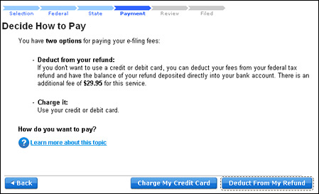 TurboTax: E-Filing Service Fee