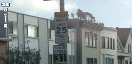 Speeding Google Street View Vehicle