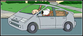 Brian & Stewie in a Prius