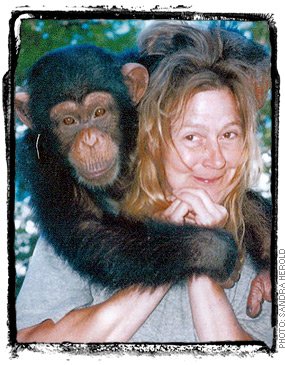 Travis the Chimp and his victim, Charla Nash