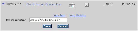 Bank of America Check Image Service Fee